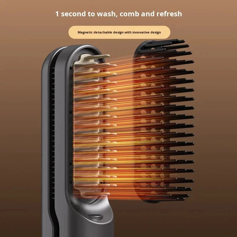 Cordless 2-in-1 Hair Straightener Comb & Flat Iron – USB Travel Hair Straightener Brush SPOT