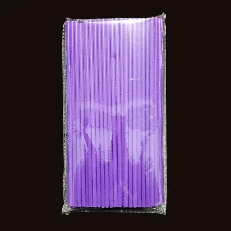 100-Pack Colorful Flexible Disposable Drinking Straws 6×190mm Disposable Drinking Straws SPOT