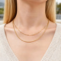 Minimalist Double Layer Chain Necklace – Gold Stainless Steel Layered Chain Necklace SPOT Default Title