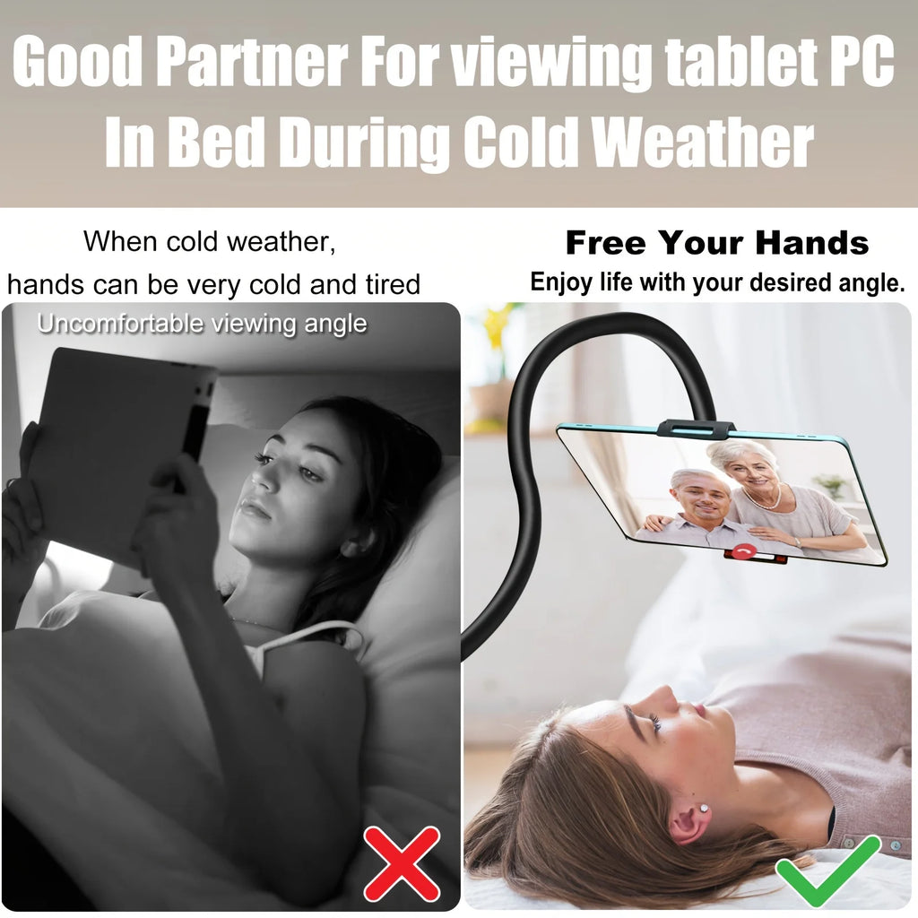360° Rotating Tablet & Phone Holder – Flexible Spiral Stand Tablet Phone Stand SPOT