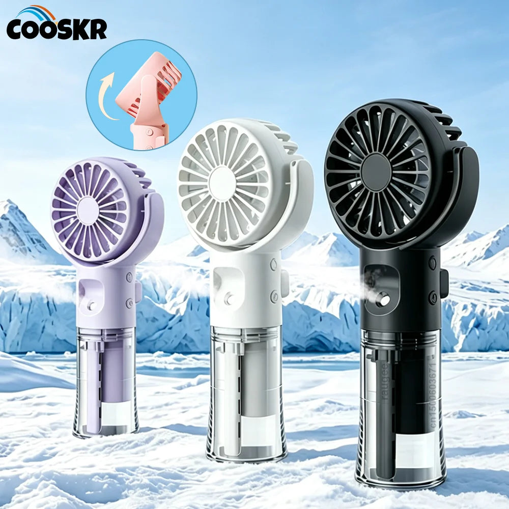Portable Handheld Mist Fan – USB Rechargeable 4-Speed Handheld Mist Fan SPOT