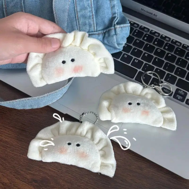 Plush Dumpling Keychain – Cute Stuffed Pendant Keyring Plush Keychain SPOT