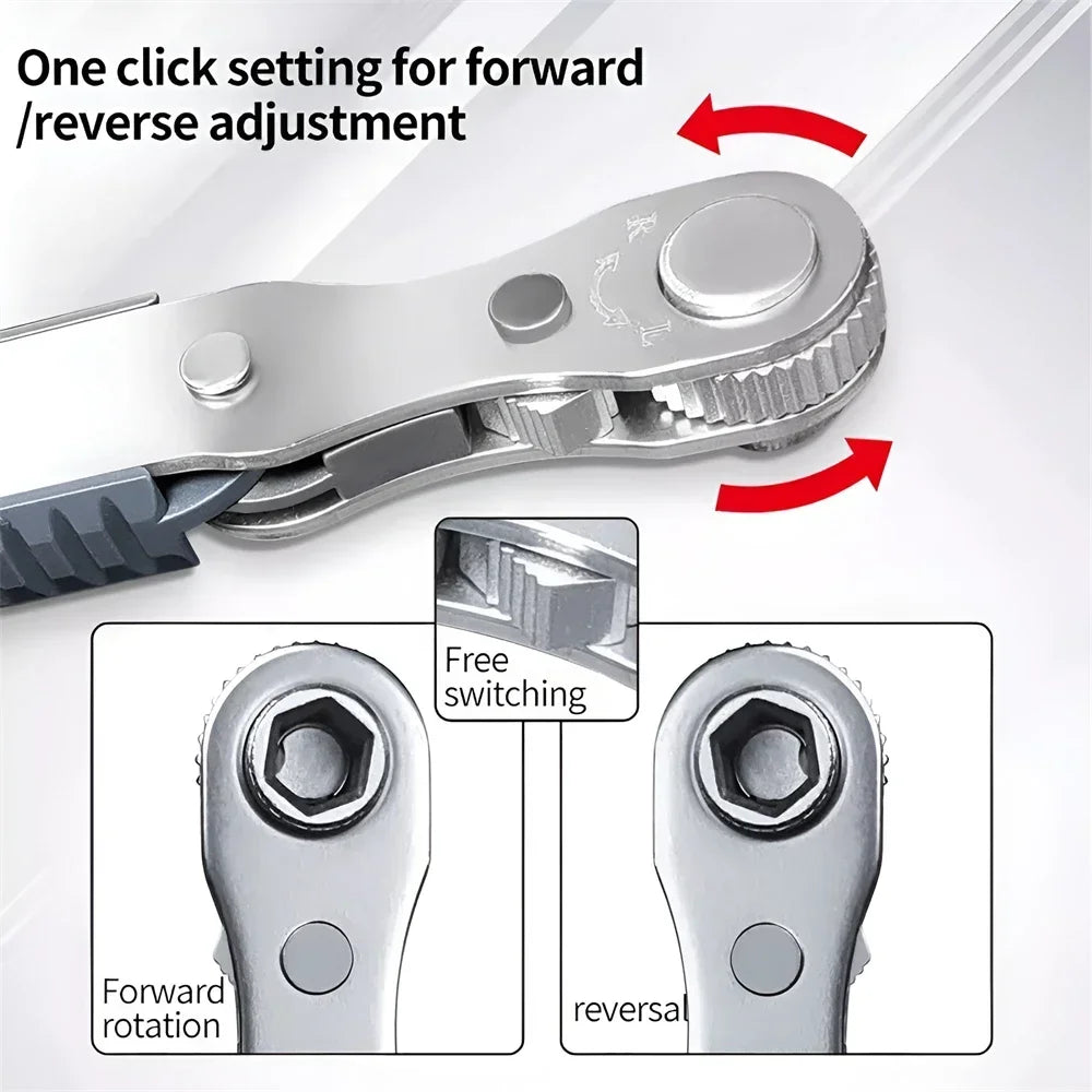 Bidirectional Ratchet Screwdriver Set – Right Angle Multi-Bit Ratchet Screwdriver Set SPOT