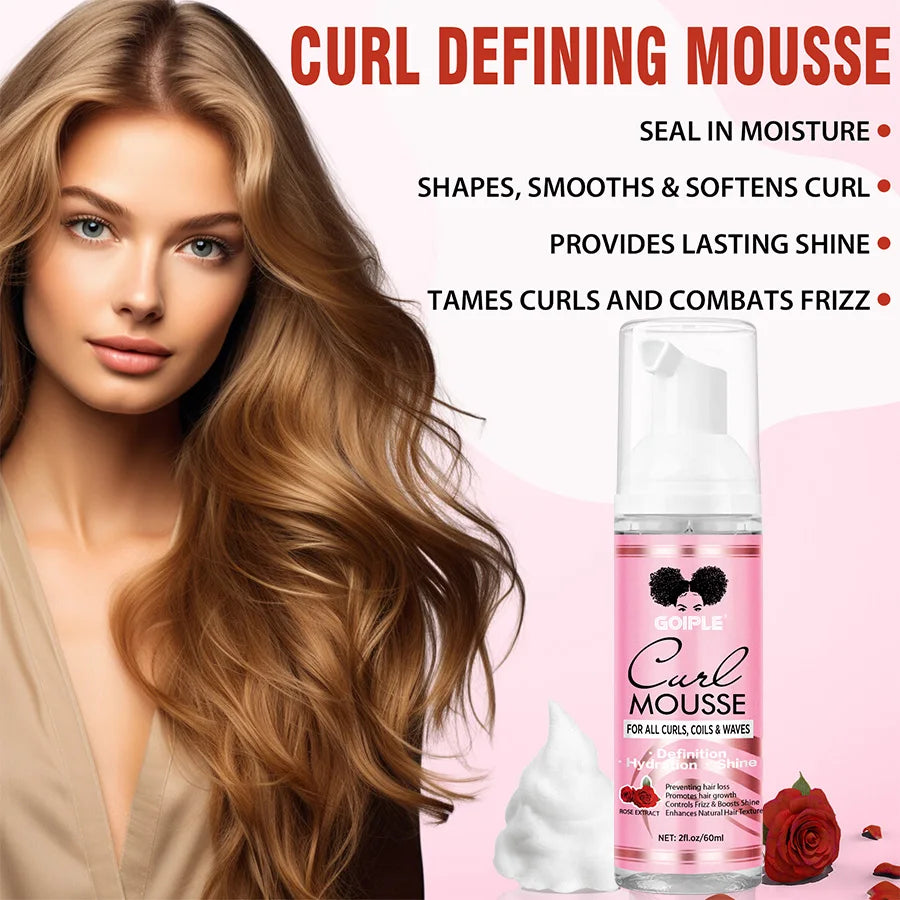 Goiple Rose & Mint Curl Mousse – Anti-Frizz Hair Styling Kit Curl Styling Mousse SPOT