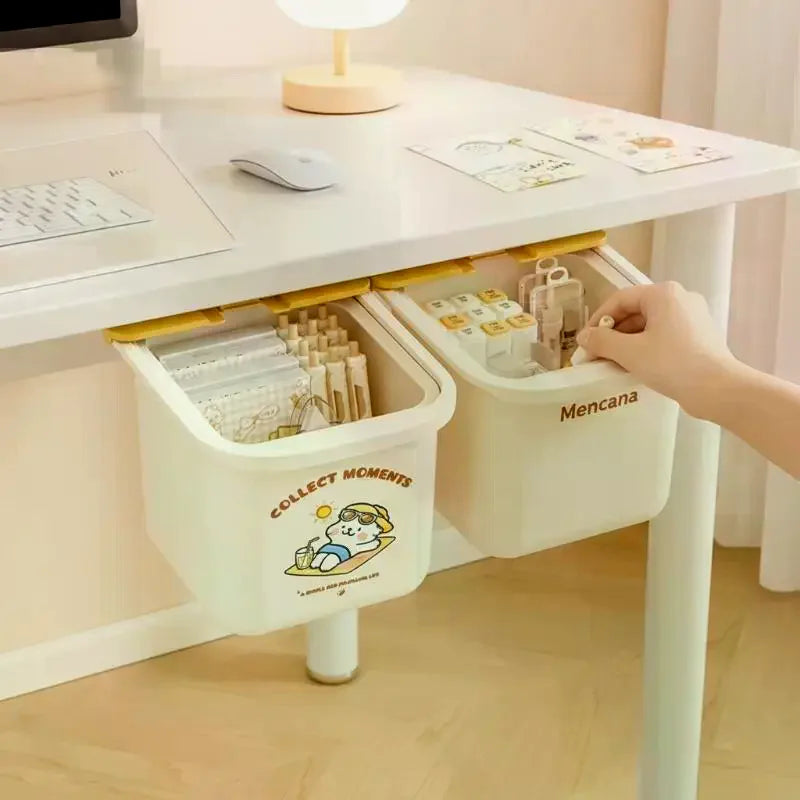 Under Desk Hanging Storage Organizer – No-Drill Clip-On Drawer Desk Hanging Organizer SPOT