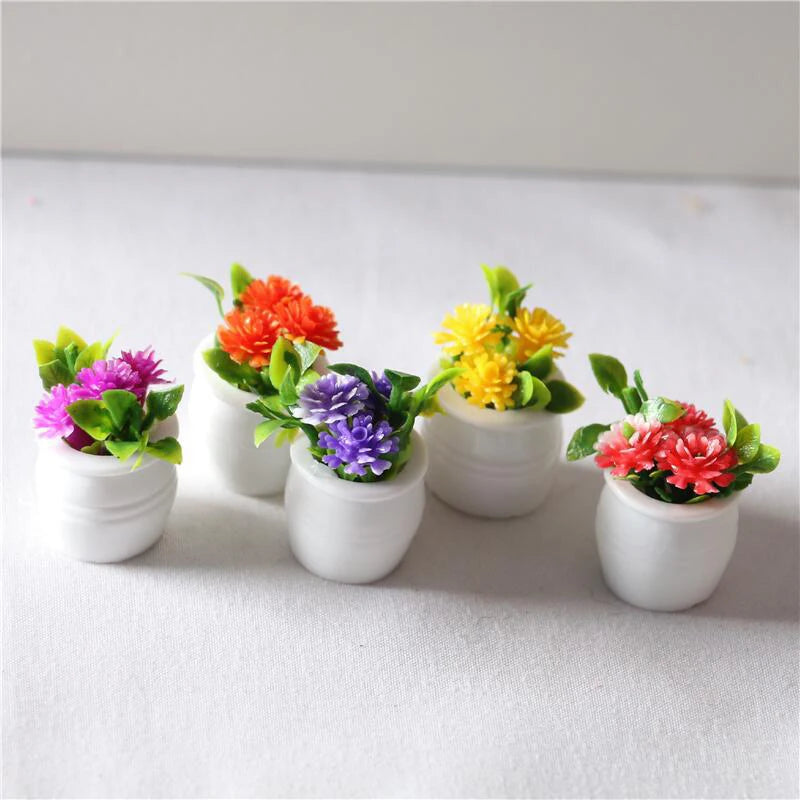 3-Pack 1:12 Dollhouse Miniature Potted Green Plants – Random Dollhouse Miniature SPOT