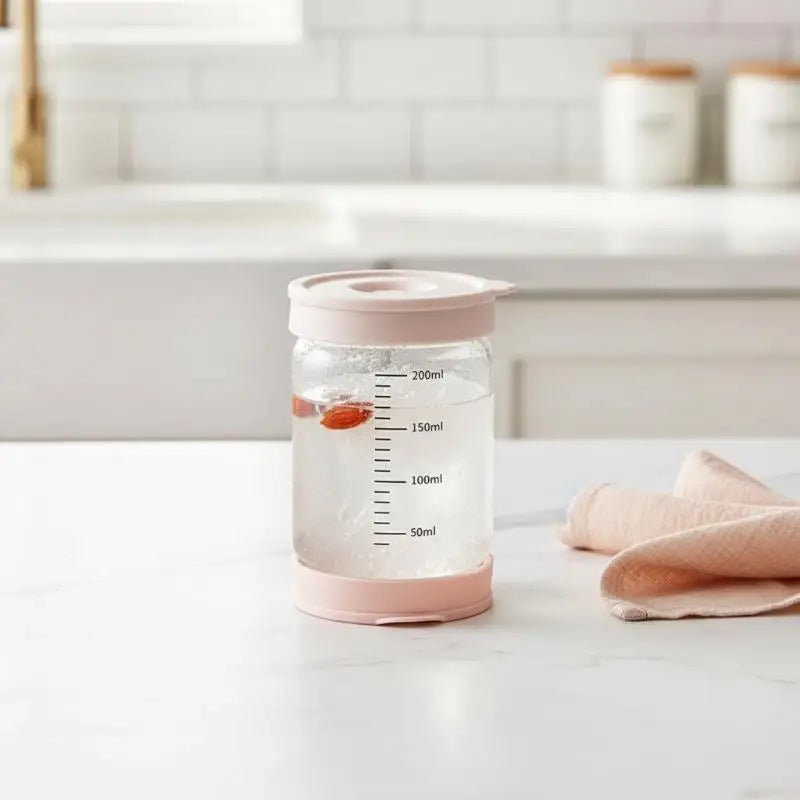 Mini Glass Dessert Cups with Lids – Leak-Proof Stackable Jars Glass Storage Jars SPOT