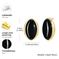 Meaeguet Geometric Resin Stud Earrings – Retro Ellipse Fashion Stud Earrings SPOT ES-798GB
