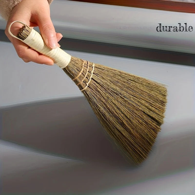 Handheld Broom with Woven Bristles – Portable Mini Sweeper Handheld Broom SPOT 1PC