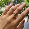 Geometric Adjustable Zircon Ring – 18K Gold Plated Open Band Fashion Ring SPOT Default Title