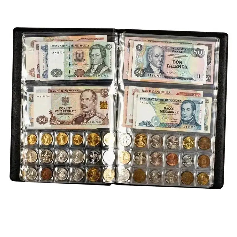 20-Page Banknote & Coin Collection Album – PVC Organizer Book Coin Collection Album SPOT