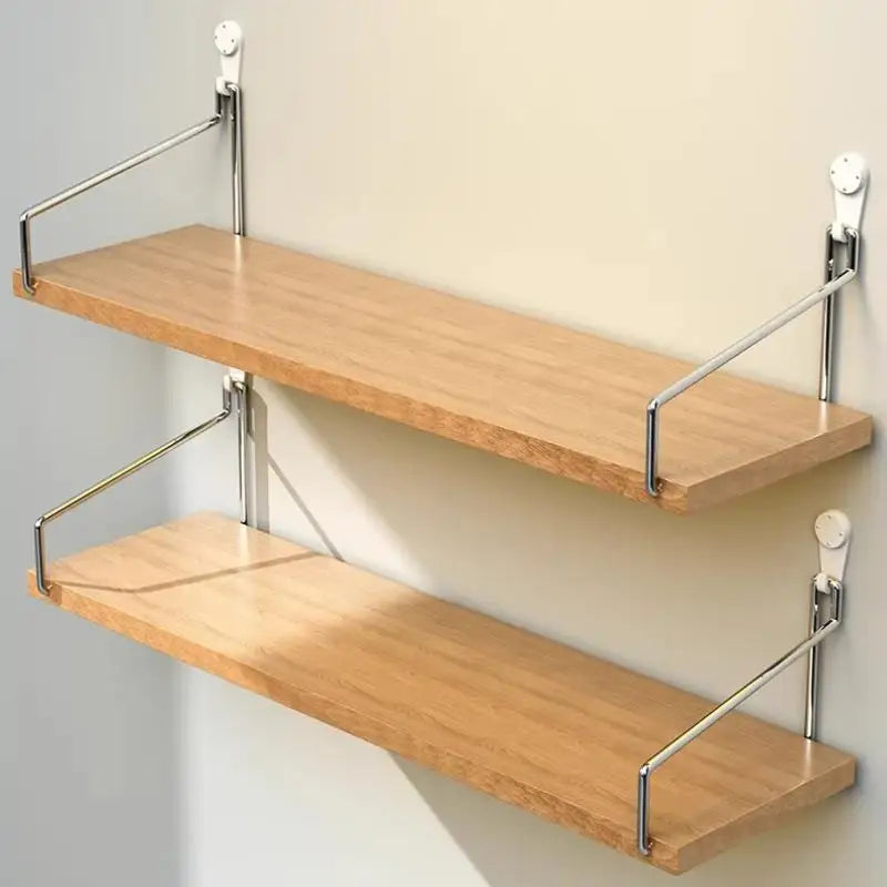 No-Drill Wooden Wall Shelf – Adhesive Hanging Organizer Wall Storage Shelf SPOT
