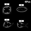 Brow Mapping Ruler – Eyebrow Shaping & Microblading Stencil Brow Mapping Ruler SPOT 4Pcs ABCD