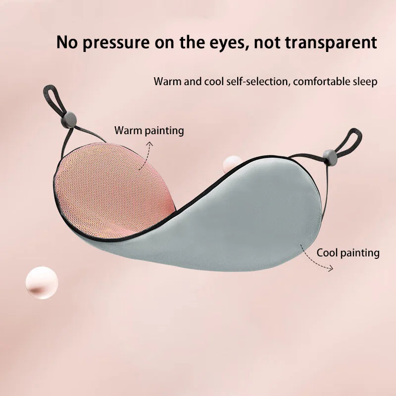 Korean Ice Silk Sleep Eye Mask – Dual-Use, Light Blocking Sleep Eye Mask SPOT