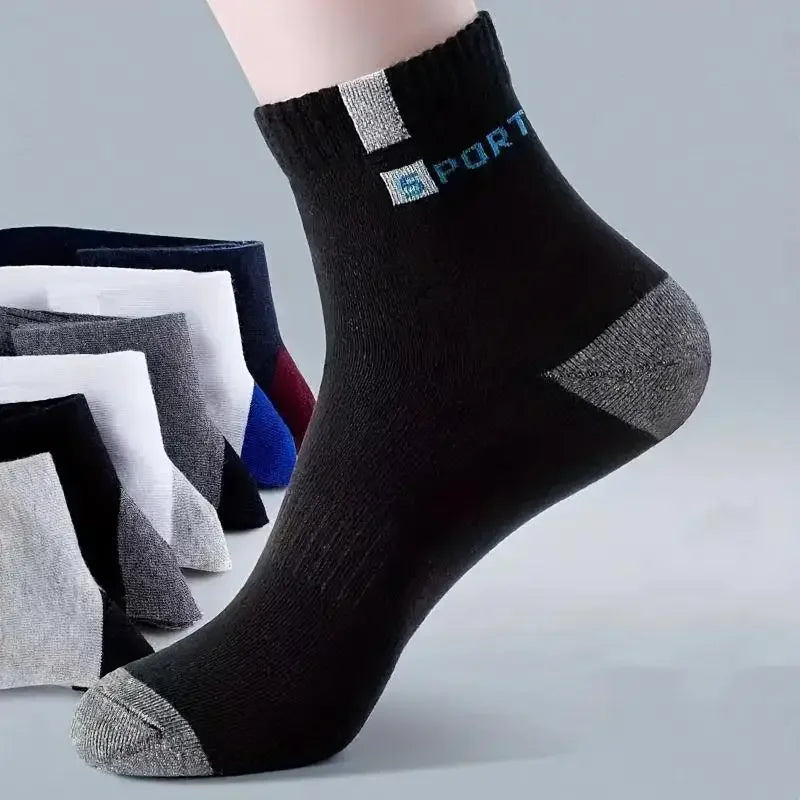 5-Pack Men's Bamboo Cotton Breathable Socks | EU 39–45 Men's Socks SPOT 35-39 3Pairs black B