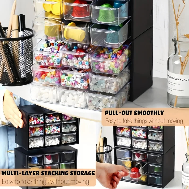 Dustproof Multi-Grid Desktop Drawer Organizer | Storage Box Desktop Drawer Organizer SPOT