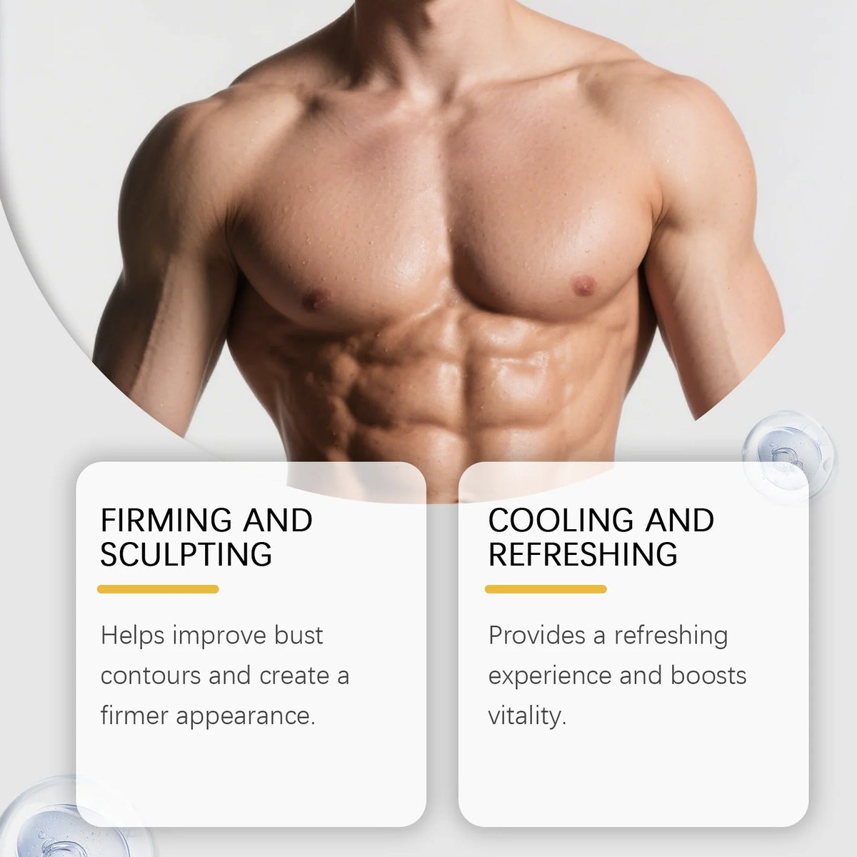 Men's Chest Firming Massage Oil – Bee Venom & Plant Extracts Body Sculpting Oil SPOT