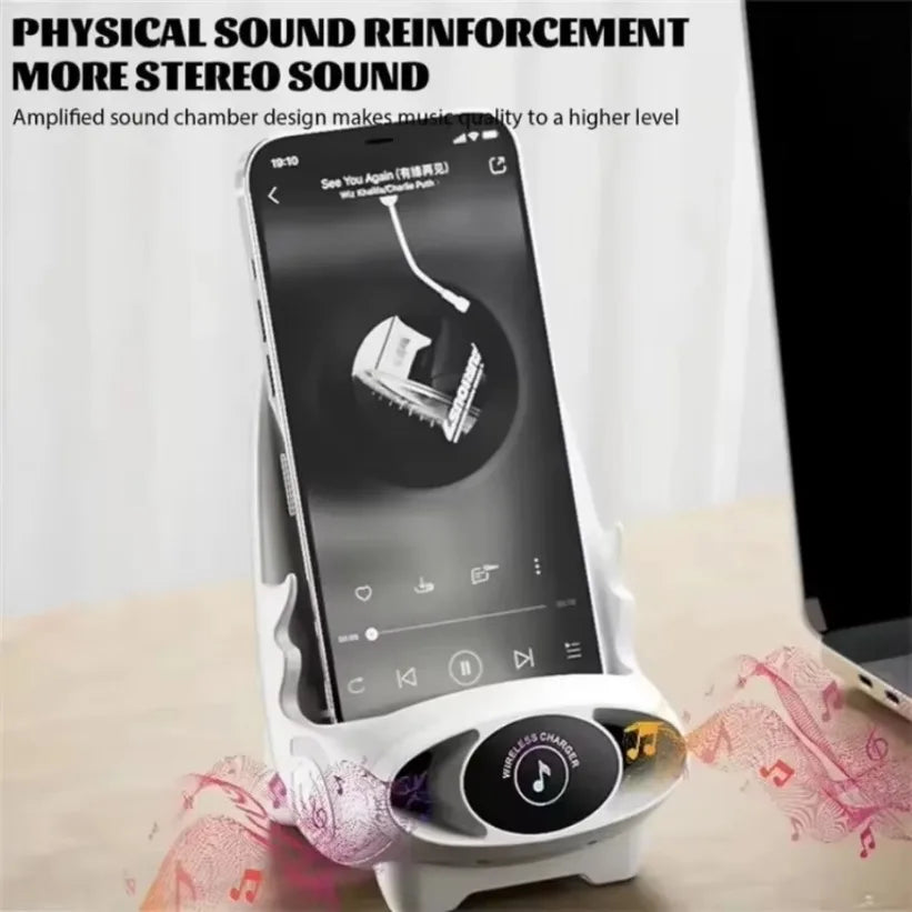 VIKEFON Magnetic Wireless Charger Stand – Mini Chair 15W Wireless Charger Stand SPOT