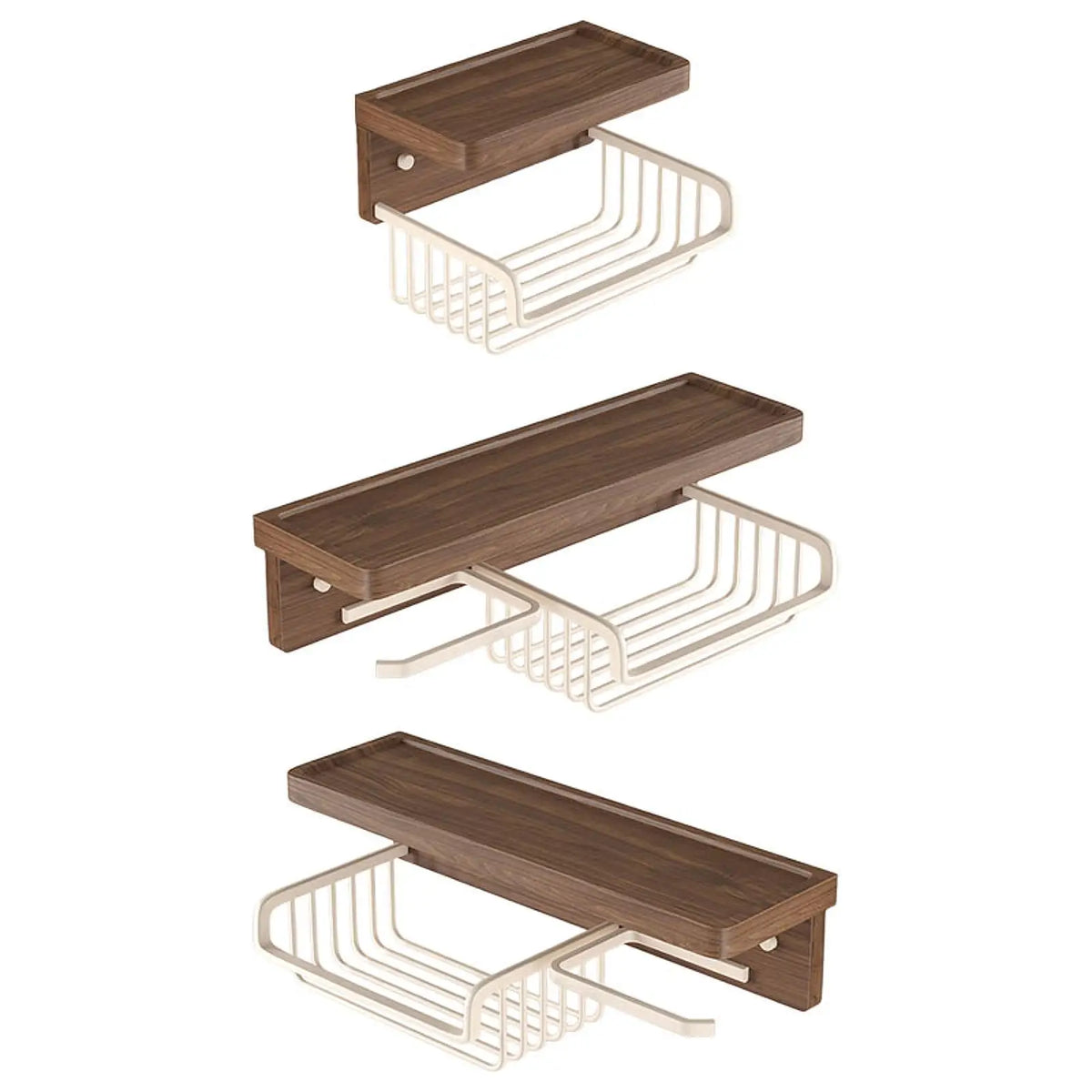 Wall-Mounted Toilet Paper Holder with Shelf & Basket Organizer Toilet Paper Holder SPOT