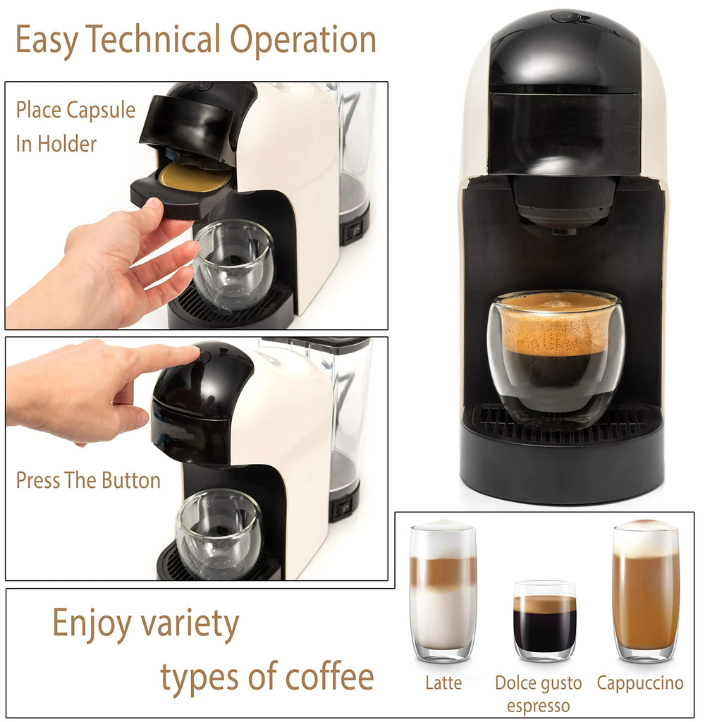 DUTRIEUX 3-in-1 Capsule Espresso Machine – Nespresso Compatible Espresso Coffee Machine SPOT