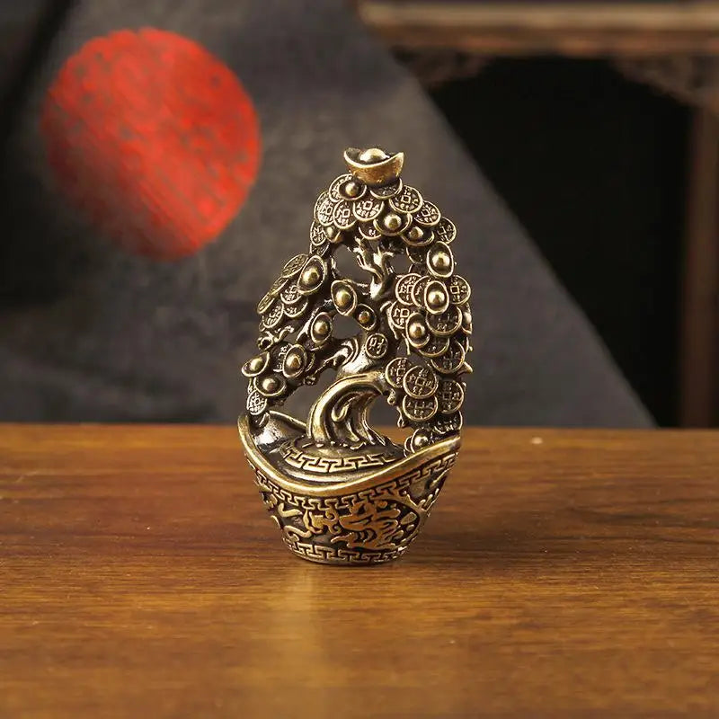 Brass Wealth Tree Figurine | Feng Shui Desktop Ornament Desktop Figurine SPOT