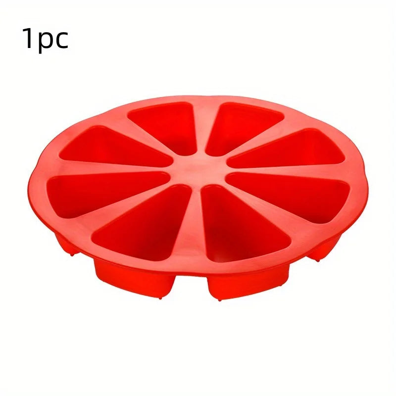 Silicone Triangle Cake Mold – 8-Cavity Non-Stick Baking Tray Silicone Baking Mold SPOT Red