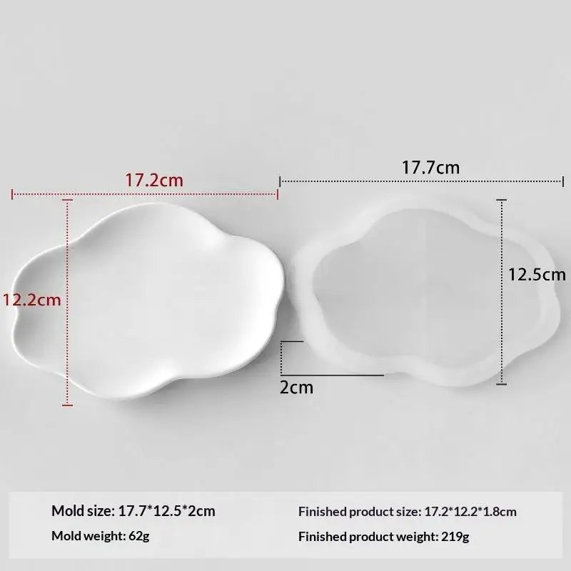 Silicone Mold – Flower Cloud Shell Tray, Coaster & Trinket Dish Silicone Craft Mold SPOT A4