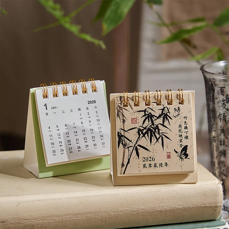 2026 Mini Coil Desk Calendar – Planner & Desktop Decoration Mini Desk Calendar SPOT