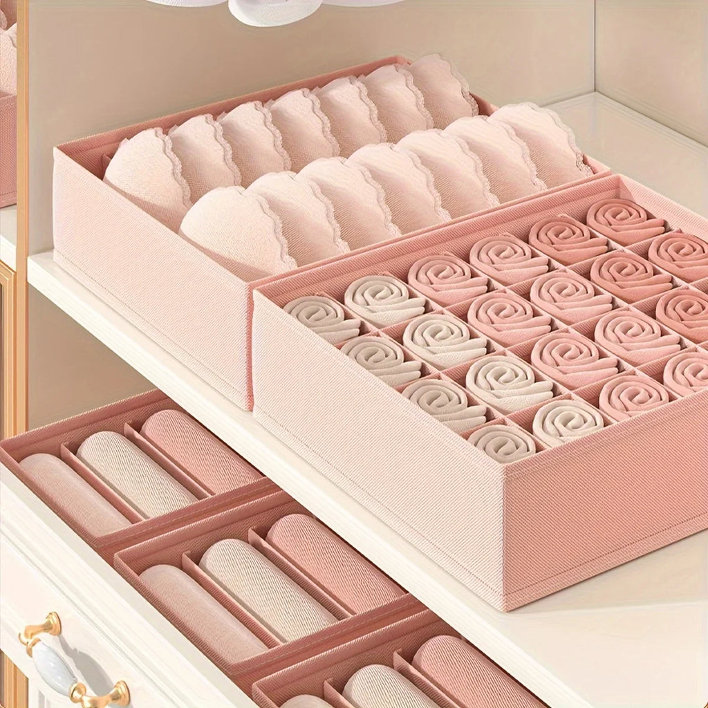 3-Pack Underwear Drawer Organizer – Multi-Compartment Storage Box Drawer Organizer Set SPOT