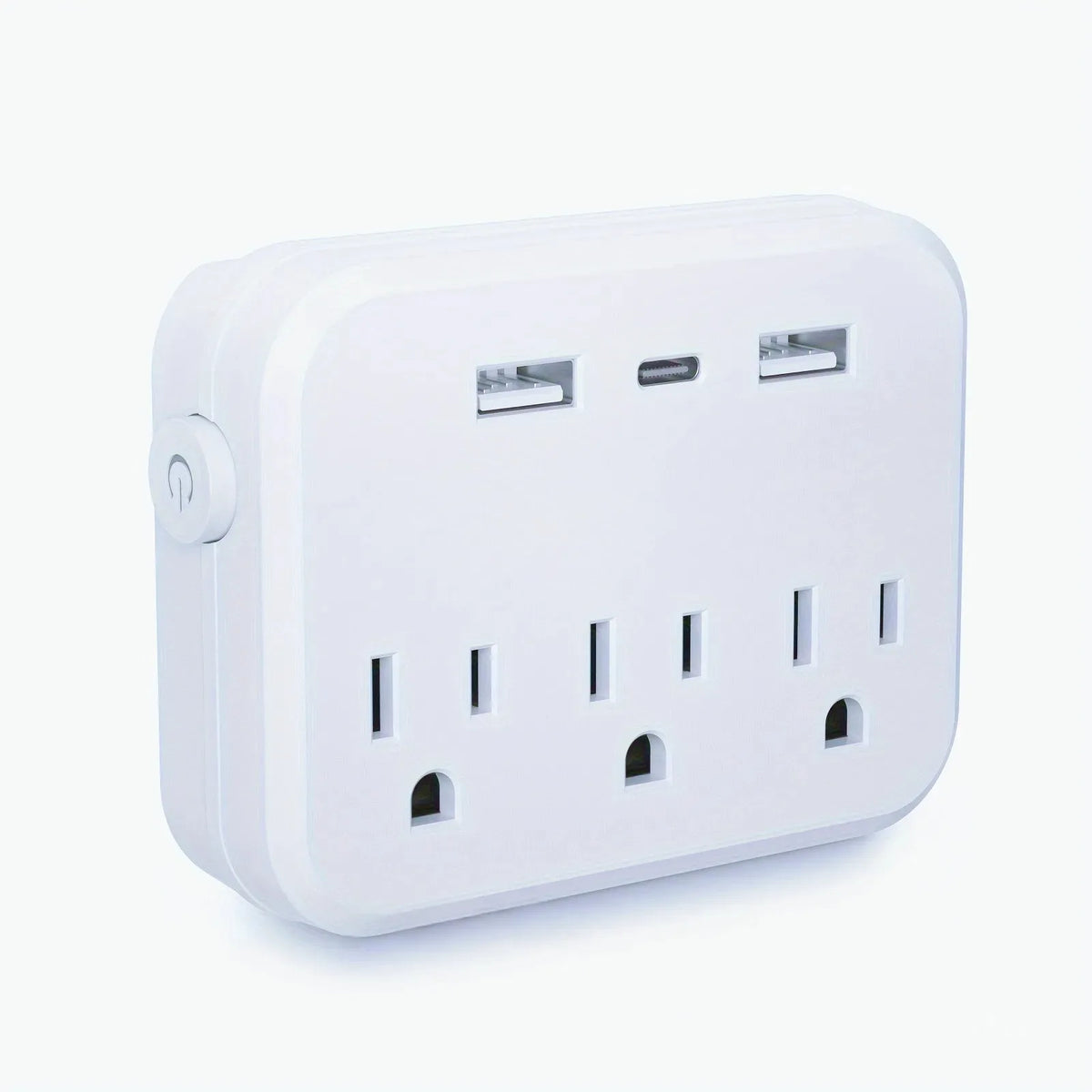 Mini 6-in-1 Power Strip – 3 Outlets, 2 USB-A, 1 USB-C, Surge Protector Power Strip SPOT