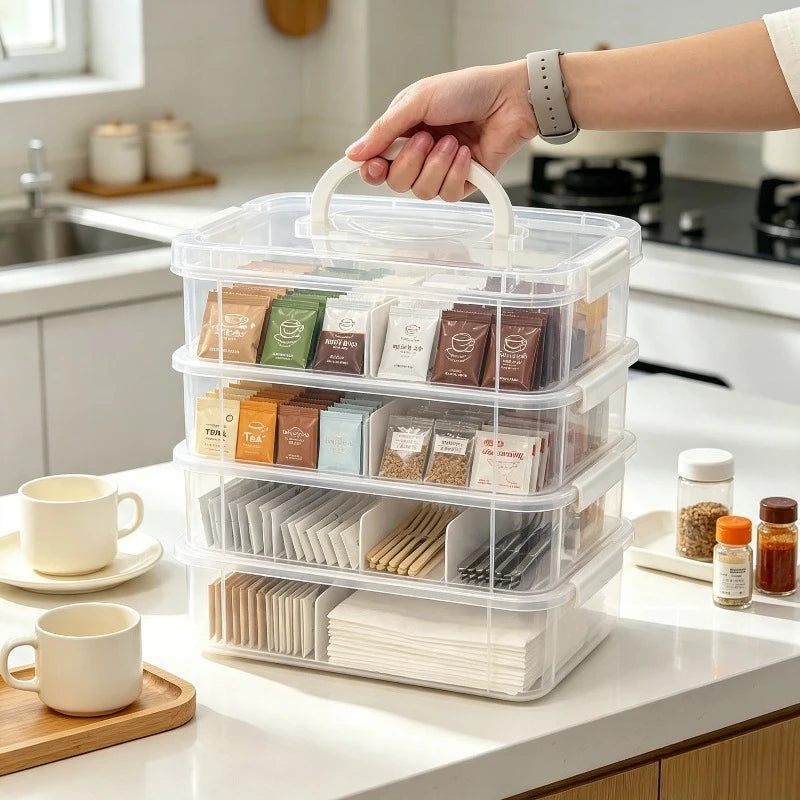 4-Tier Stackable Clear Storage Bins with Lids – Toy & Craft Stackable Storage Bins SPOT