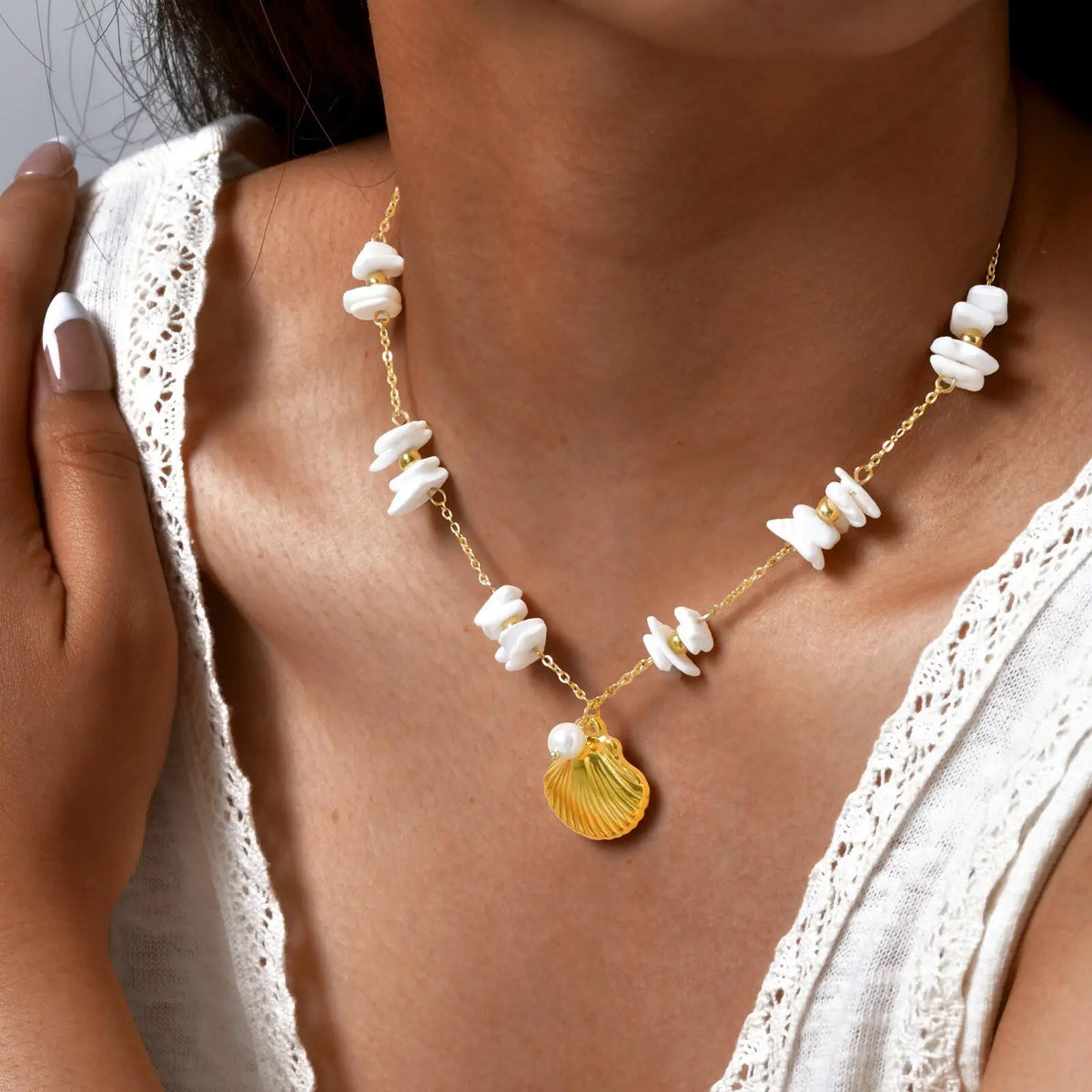 Sea Shell Necklace – Conch & Starfish Stainless Steel Pendant Pendant Necklace SPOT