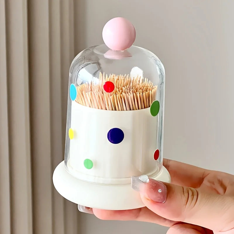 Polka Dot Bathroom Storage Box with Dustproof Dome Cover Bathroom Storage Box SPOT