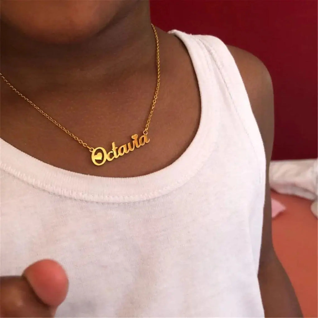 Personalized Name Necklace for Kids – Custom Stainless Steel Custom Name Necklace SPOT