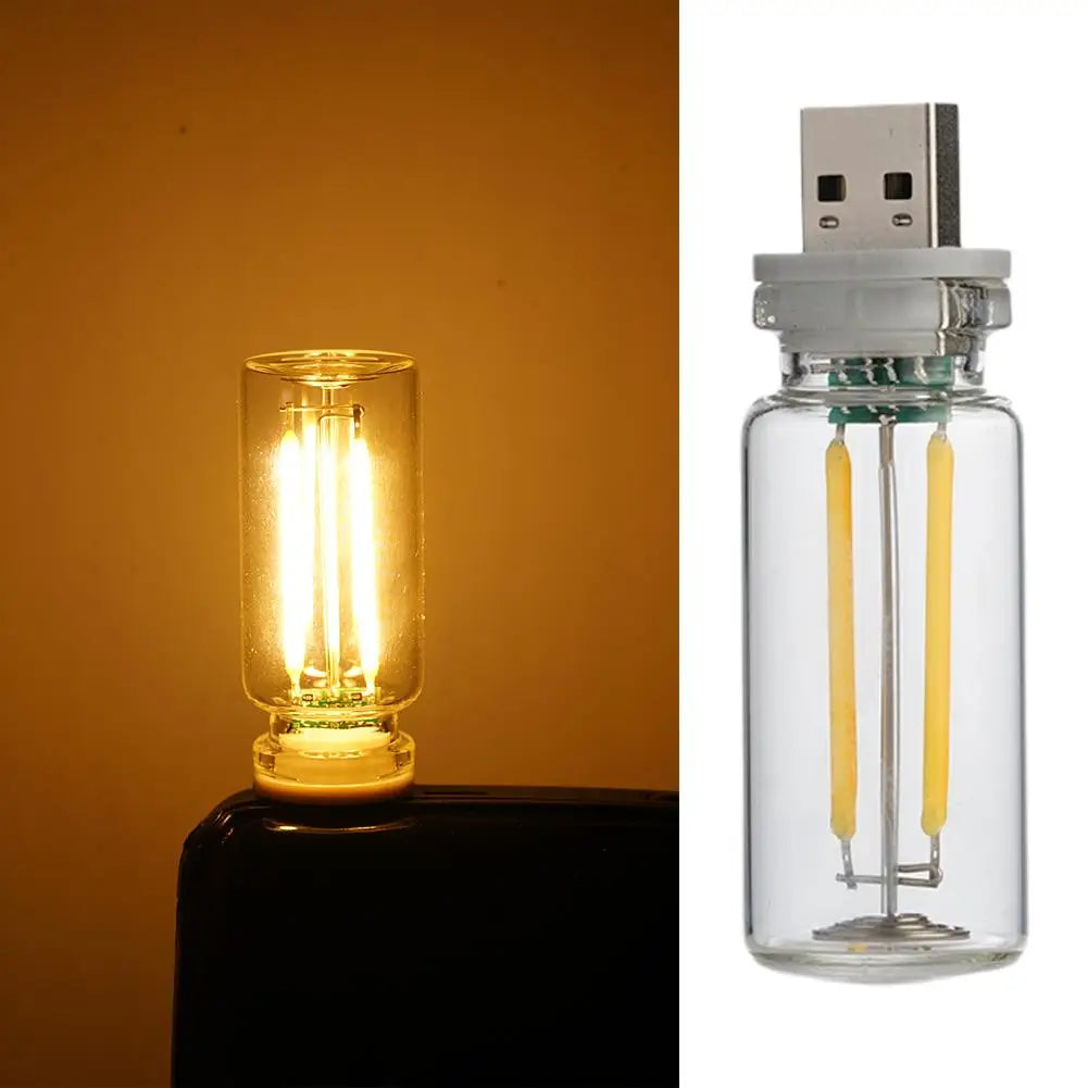 USB LED Filament Night Light – Touch Dimmer Atmosphere Lamp USB Atmosphere Lamp SPOT Warm White