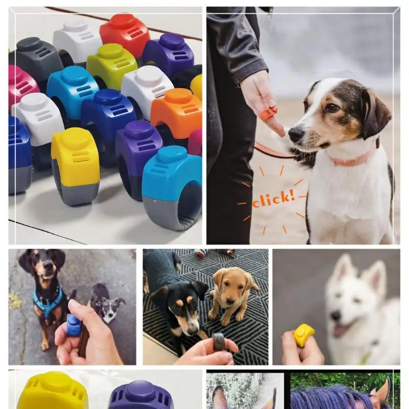 Pet Finger Clicker Ring – Dog Training Clicker, Stainless Steel Dog Training Clicker SPOT