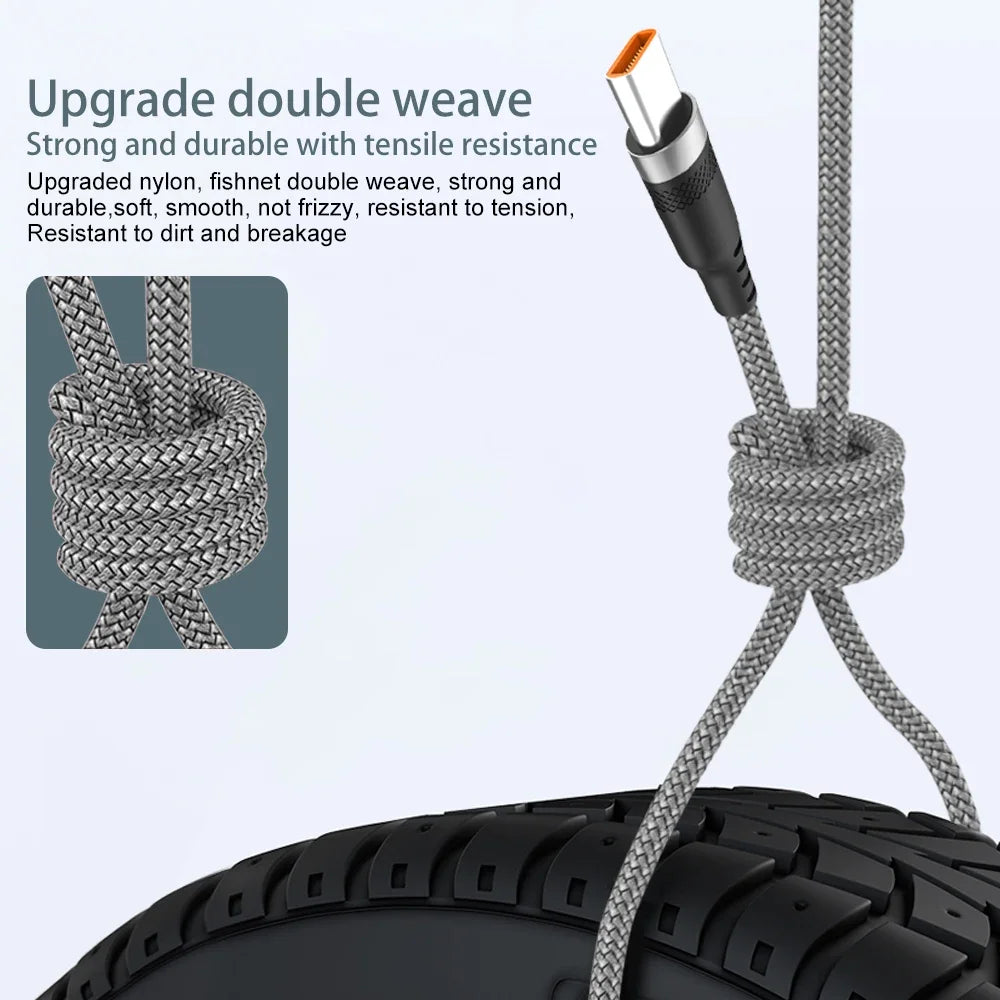 6A USB-C Fast Charging Cable – Braided 1m to 8m Lengths USB-C Charging Cable SPOT