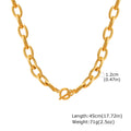 Chunky Toggle Necklace – 18K Gold Plated Oval Link Chain Chain Necklace SPOT NC-2035G