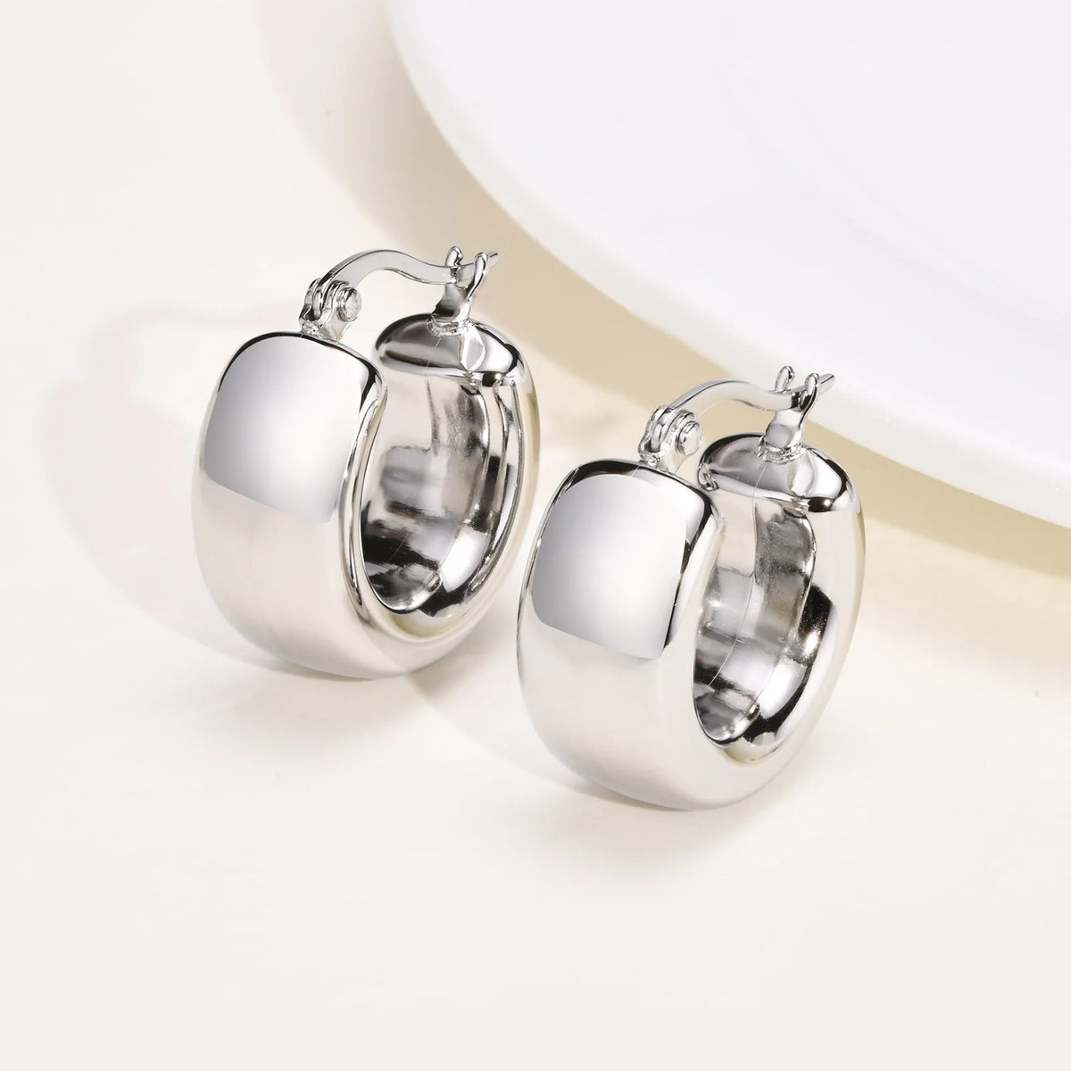 Meaeguet Tube Huggie Hoop Earrings – Stainless Steel Hoops Huggie Hoop Earrings SPOT