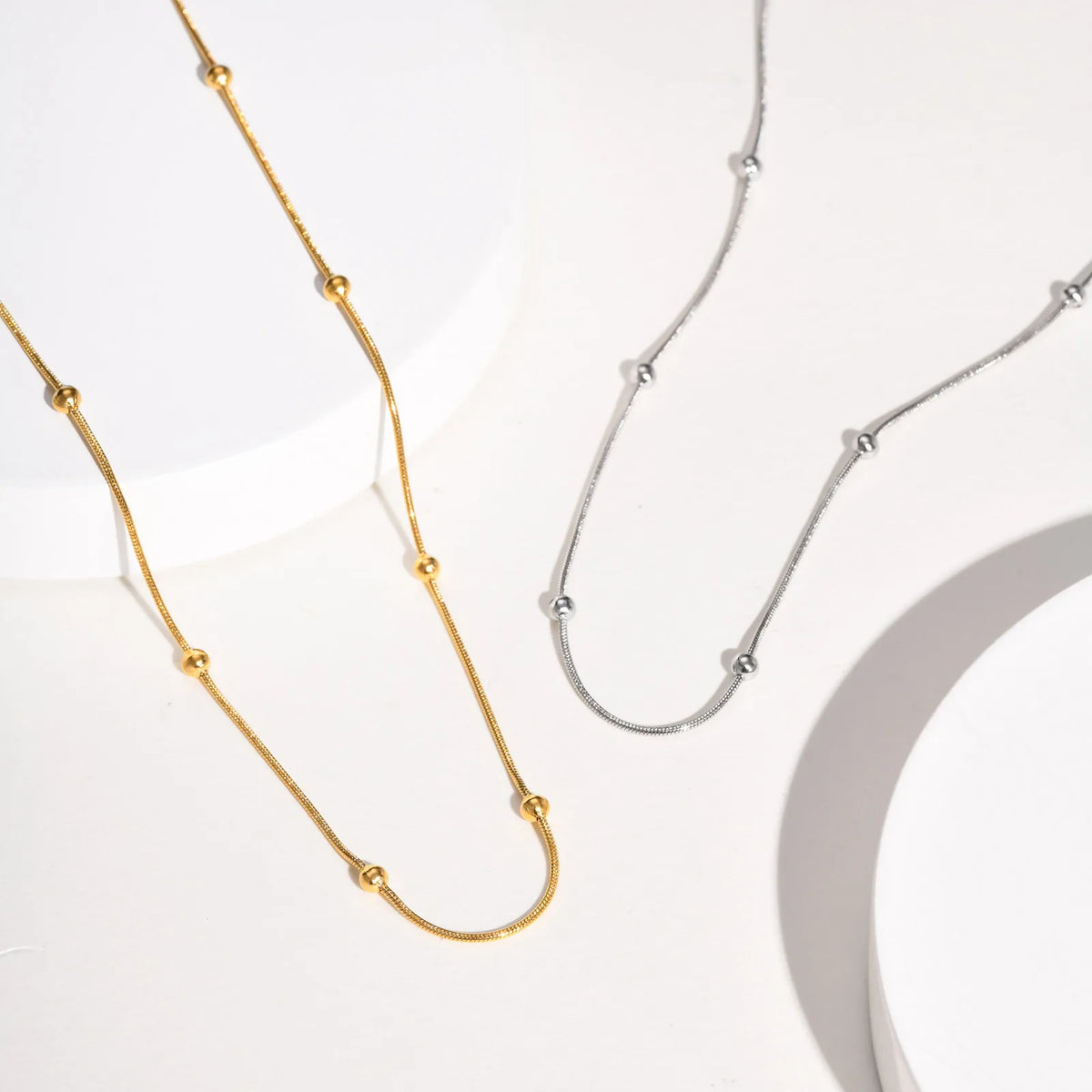 Meaeguet 1mm Ball Chain Necklace – Stainless Steel Women's Ball Chain Necklace SPOT