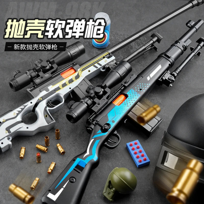 98K M416 Soft Bullet Toy Rifle – Pull-Down Shell Ejecting Soft Bullet Toy Rifle SPOT