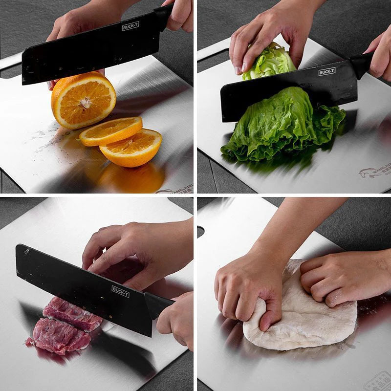 Food Grade 304 Stainless Steel Cutting Board – Double-Sided Stainless Cutting Board SPOT