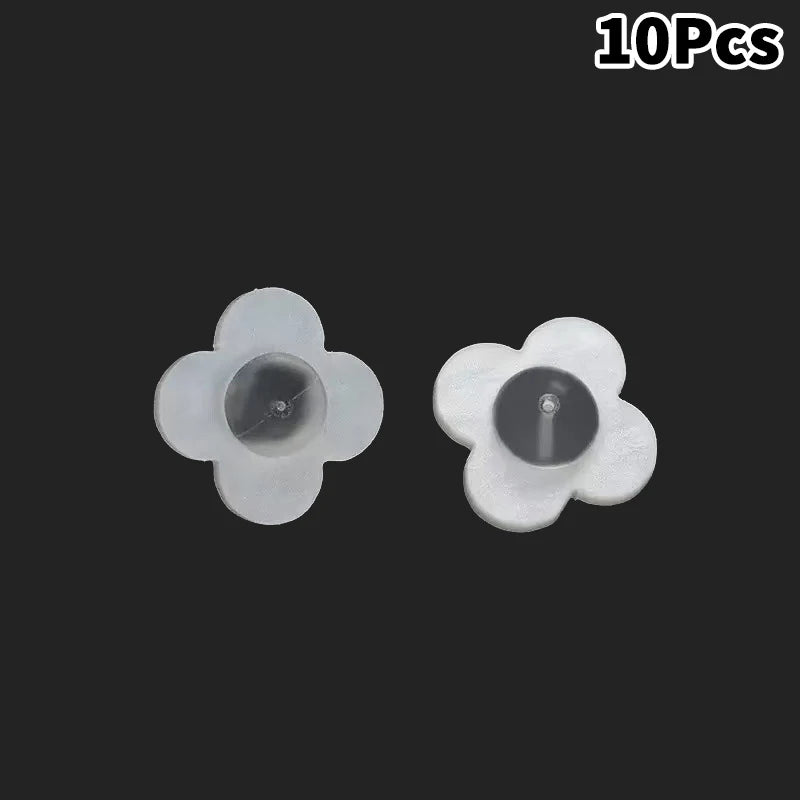 10-Pack Silicone Earring Backs – Lifters for Heavy Earrings Earring Backs SPOT four-leaf clover