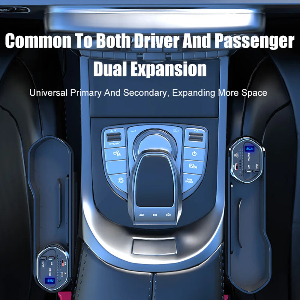 Wireless Charging Car Seat Gap Organizer – 40W USB-C Console Car Console Organizer SPOT