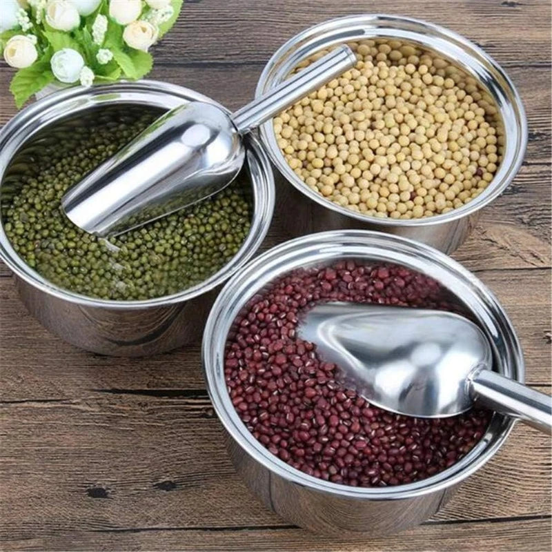 13-Inch Stainless Steel Food Scoop for Ice, Grain & Dry Goods Kitchen Food Scoop SPOT