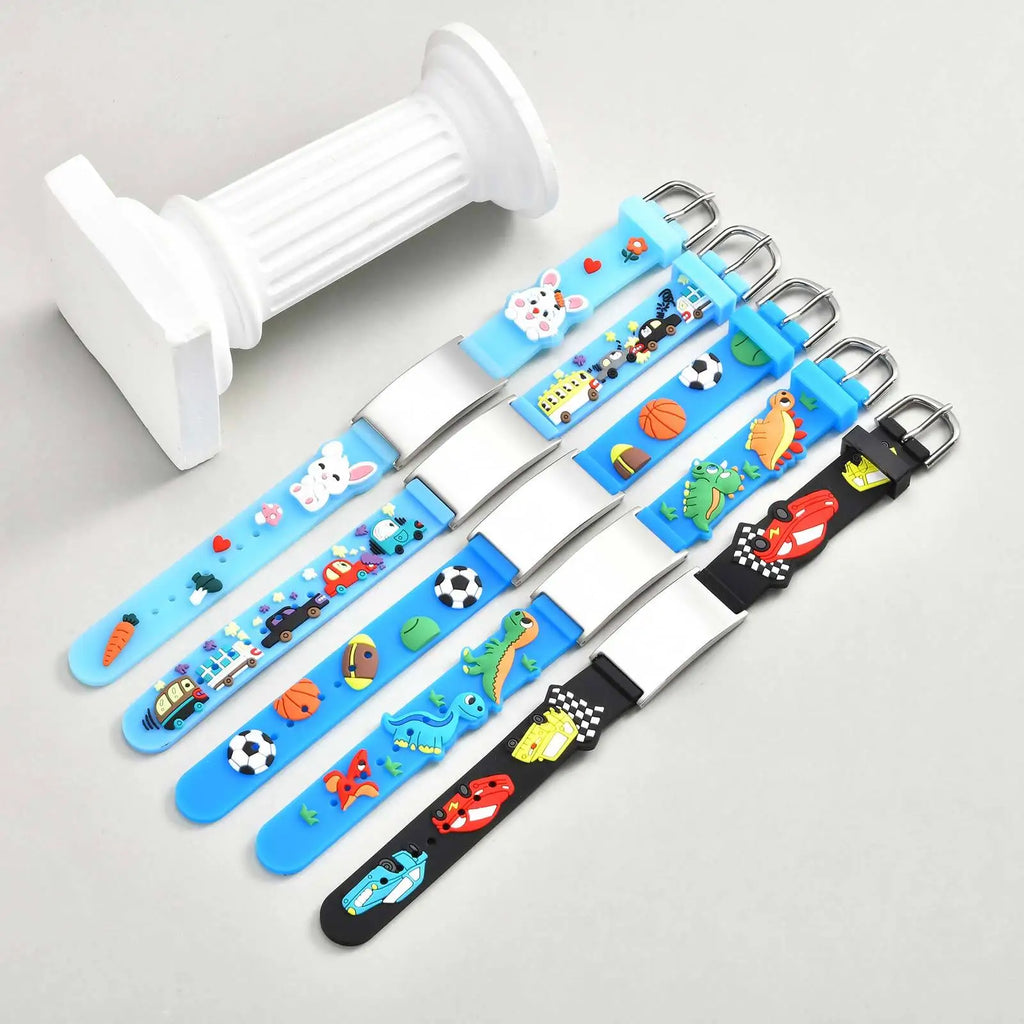Custom Engraved Kids ID Bracelet – Personalized Medical Alert Engraved ID Bracelet SPOT