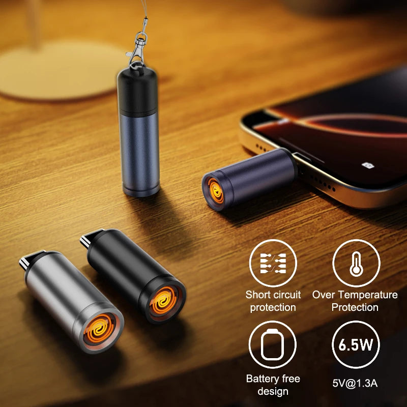 USB Type-C Mini Flameless Lighter – Blow-to-Ignite Auto Shut-Off Flameless USB Lighter SPOT