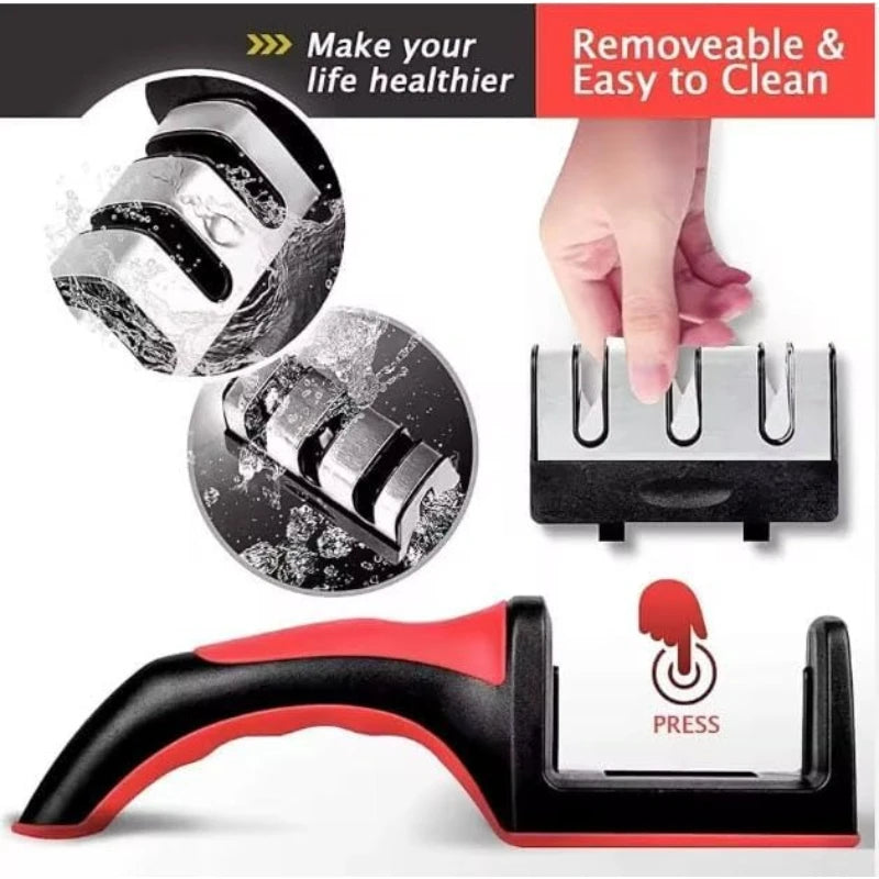 Manual Knife & Scissor Sharpener – Multi-Stage Ceramic Knife Sharpener SPOT