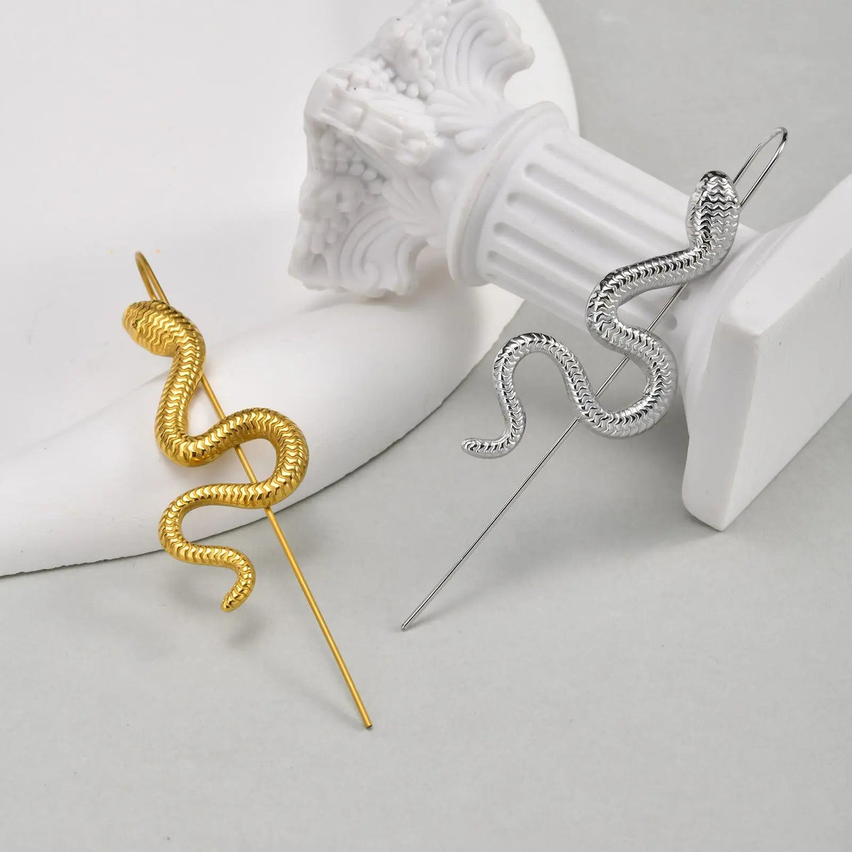 Snake Ear Crawler Hook Earring – Stainless Steel, Gold & Silver Crawler Hook Earring SPOT