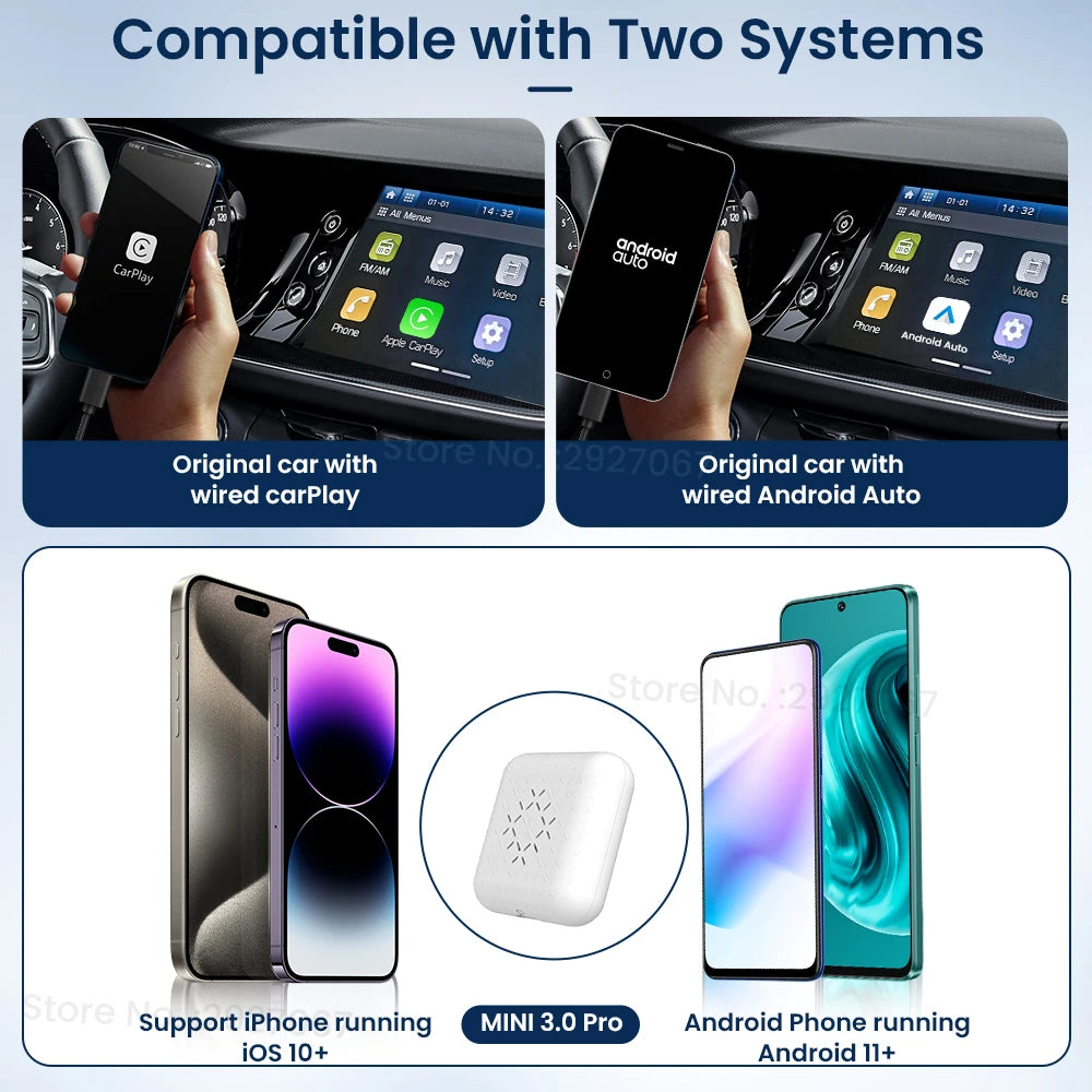 CarlinKit Mini 3 Pro Wireless CarPlay & Android Auto Adapter Wireless CarPlay Adapter SPOT